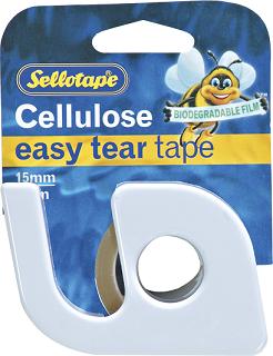 SELLOTAPE CELLULOSE CLEAR 15MMX15M With Dispens